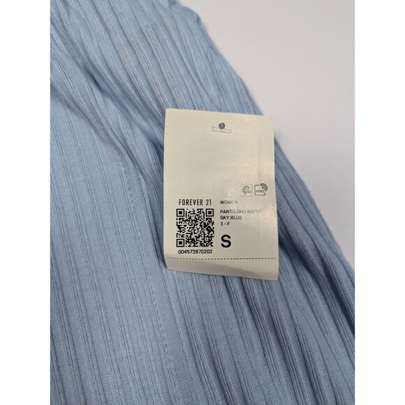 Forever 21 Womens Small Long Knit Sky Blue Pants NWT - Picture 4 of 11